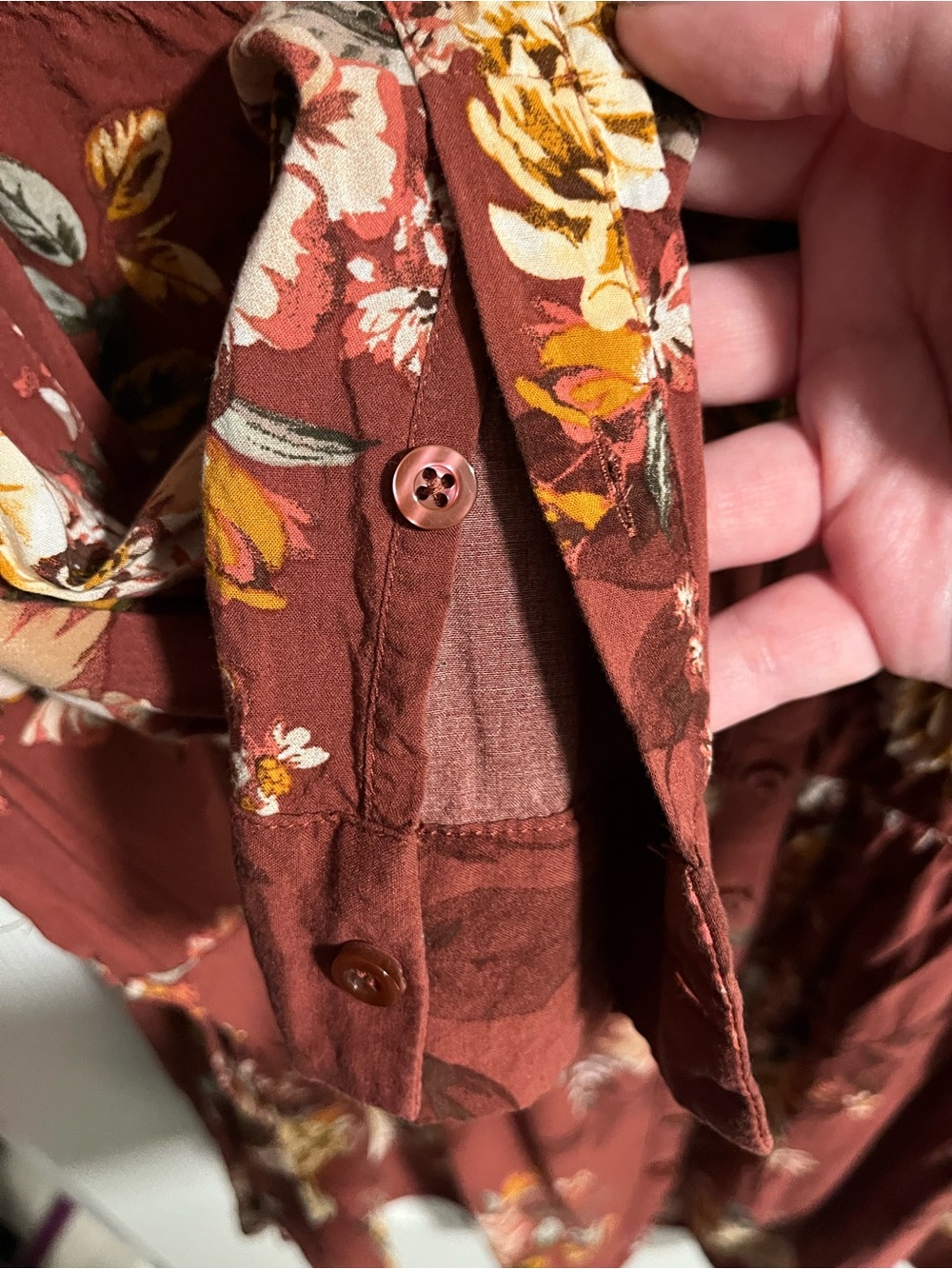 Torrid 4X Orange Floral Babydoll Tunic Blouse Challis Hi Low - Picture 8 of 10